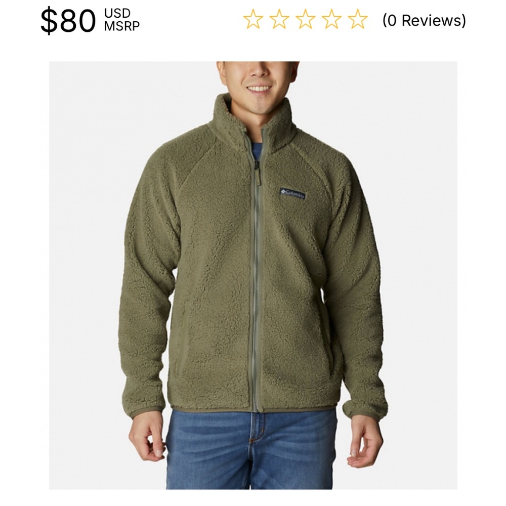 Columbia Men’s Tan Full Zip Fleece Jacket - Picture 14 of 14